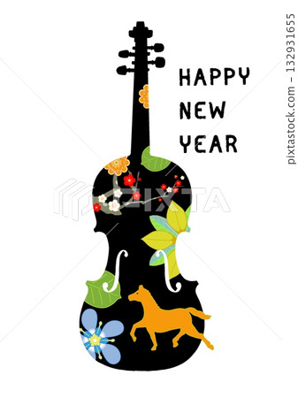 馬年新年賀卡 馬年新年賀卡素材 插圖 132931655