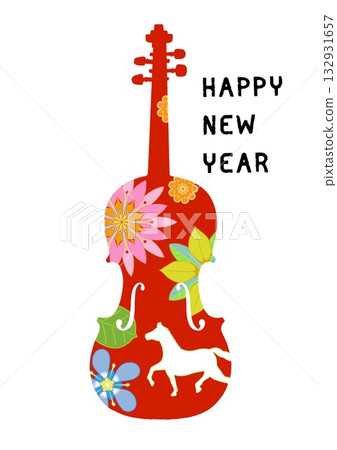 馬年新年賀卡 馬年新年賀卡素材 插圖 132931657