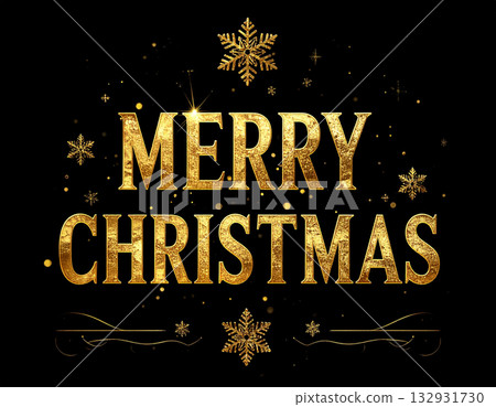 聖誕快樂設計，金色字母 132931730