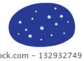 A simple illustration of a cut-out starry sky 132932749