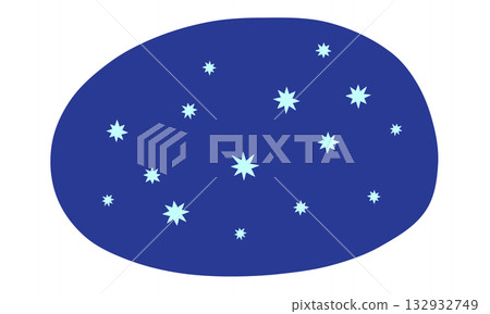 A simple illustration of a cut-out starry sky A simple illustration of a cut-out starry sky 132932749