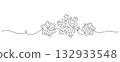 snowflake shape winter season one line drawing minimalism 132933548