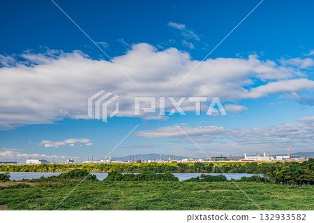 Yodo River scenery, Hirakata City, Osaka Prefecture Yodo River scenery, Hirakata City, Osaka Prefecture 132933582