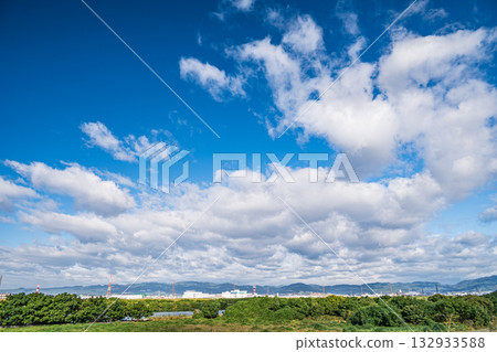 Yodo River scenery, Hirakata City, Osaka Prefecture 132933588