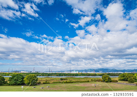 淀川風景 大阪府枚方市 淀川風景 大阪府枚方市 132933591
