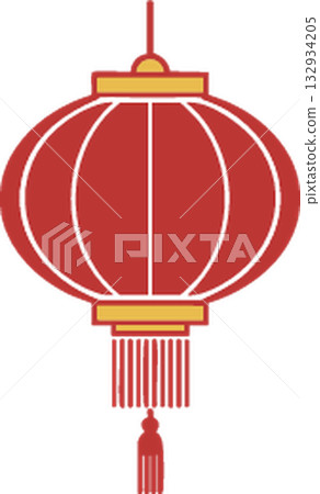 red chinese lantern with big red background 132934205