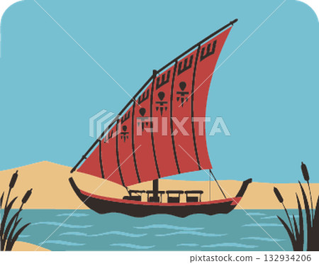 ship sailing on sea 132934206