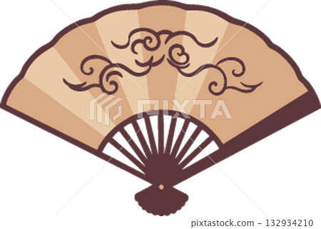 the view of the wooden fan 132934210