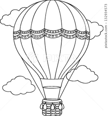 hot air balloon in the sky 132934573