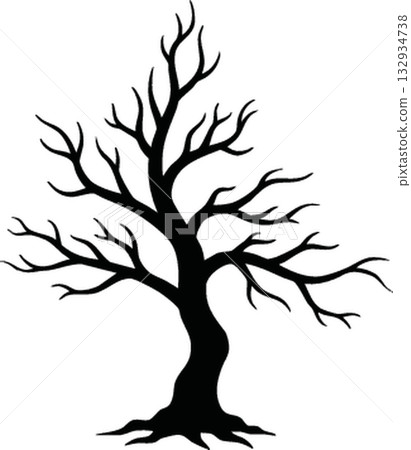 dead tree isolated on white background 132934738