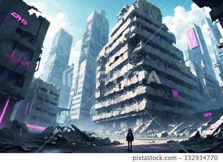 像素藝術風格風景 132934770