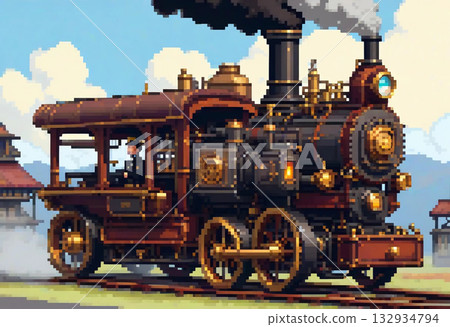 Pixel art style vehicles 132934794