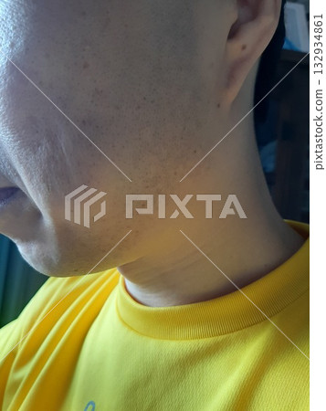 Male profile, beard, cheeks Male profile, beard, cheeks 132934861