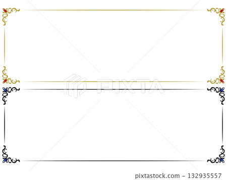 Neat antique frame - Gold and black Neat antique frame - Gold and black 132935557