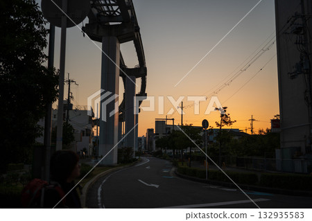Beautiful scenery of Osaka International Airport, which straddles Osaka Prefecture and Hyogo Prefecture in Japan Beautiful scenery of Osaka International Airport, which straddles Osaka Prefecture and Hyogo Prefecture in Japan 132935583