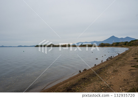Beautiful scenery of Lake Inawashiro in Fukushima prefecture, Japan Beautiful scenery of Lake Inawashiro in Fukushima prefecture, Japan 132935720