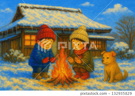 和孩子們一起營火 132935829