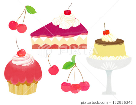 櫻桃蛋糕 132936345