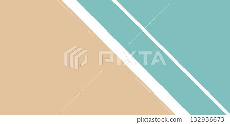 Abstract background with tan and light blue sections divided by white diagonal lines design element Abstract background with tan and light blue sections divided by white diagonal lines design element 132936673