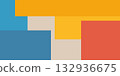 A flat design featuring overlapping rectangles in shades of blue orange and beige coral colors 132936675