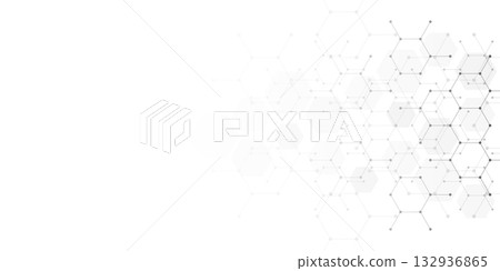 Abstract design element with geometric background of hexagons shape pattern Abstract design element with geometric background of hexagons shape pattern 132936865