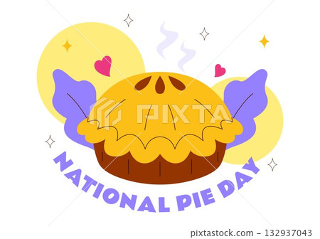National Pie Day Vector Illustration On January 23 Featuring Delicious Pastry Shells And Various Fillings In a Flat Style Cartoon Background National Pie Day Vector Illustration On January 23 Featuring Delicious Pastry Shells And Various Fillings In a Flat Style Cartoon Background 132937043