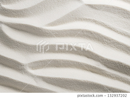 Bird's-eye view of the texture of white sand 132937202
