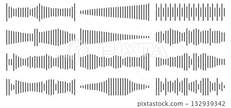 簡單的線條波形集，適用於聲音、音訊、音樂、振動等。 132939342