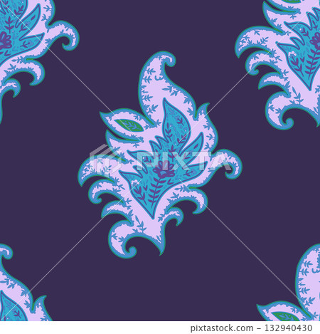Grand Decorative Botanical Leaf Pattern Grand Decorative Botanical Leaf Pattern 132940430