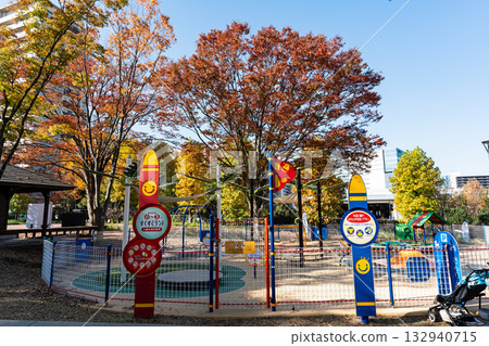 Playground equipment at Tama Central Park, children's play area, Ochiai, Tama City, Tokyo 132940715