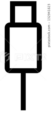 USB-A terminal icon illustration USB-A terminal icon illustration 132941823
