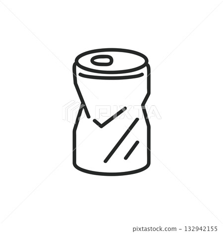 Simple crushed can icon Simple crushed can icon 132942155
