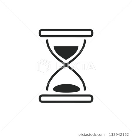簡單的沙漏圖標 132942162