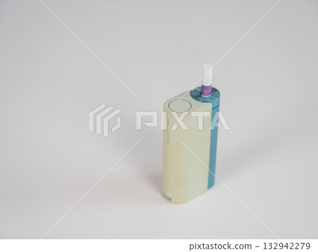 Electronic cigarette on a white background. Tobacco heating systems. 132942279