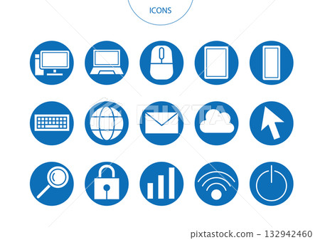 Internet icon pictogram vector illustration set Internet icon pictogram vector illustration set 132942460