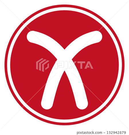 Red cancel icon with white X for error interface design Red cancel icon with white X for error interface design 132942879