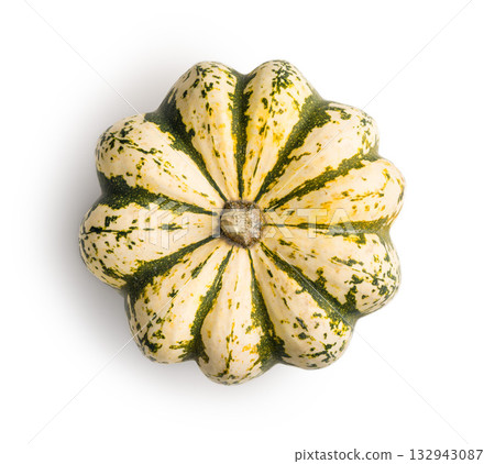 Sweet dumpling pumpkin isolated on white background. 132943087