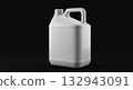 Empty White Plastic Jug Against a Dark Background 132943091