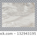 White Cellophane Plastic Vector Background 132943195