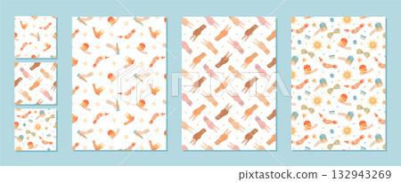 Flat seamless pattern of sunscreen bottle and cream, woman hand hold two sunblock tube, set in summer style. SPF sun care for skin, soft shapes and cosmetic product designs, health protection skin Flat seamless pattern of sunscreen bottle and cream, woman hand hold two sunblock tube, set in summer style. SPF sun care for skin, soft shapes and cosmetic product designs, health protection skin 132943269