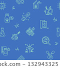 Medical seamless pattern with pharma symbols 132943325