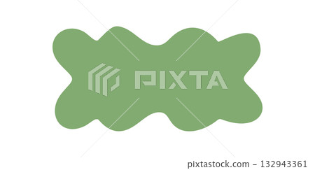 Groovy wavy retro rectangle border frame with funky solid abstract shape. Graphic y2k element as simple background, unique and modern accent for contemporary visual projects. 132943361