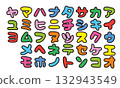 可愛的片假名日文書寫人物 Fukuro Moji 132943549