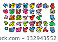 可愛的片假名日文書寫人物 Fukuro Moji 132943552