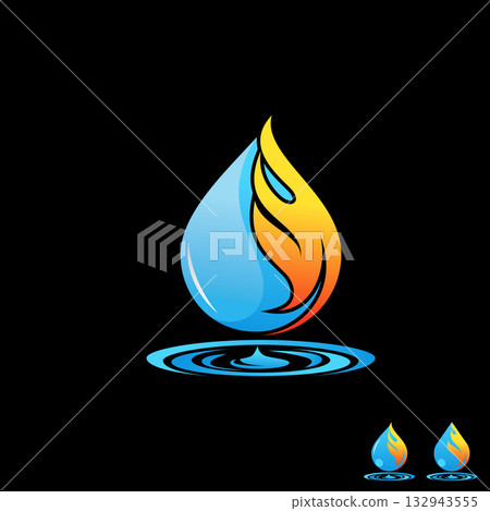 Logo design graphic concept creative premium vector stock image top sell water oil drop with flame service fire energy gas environment clean cool aqua Logo design graphic concept creative premium vector stock image top sell water oil drop with flame service fire energy gas environment clean cool aqua 132943555