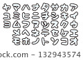 可愛的片假名日文書寫人物 Fukuro Moji 132943574