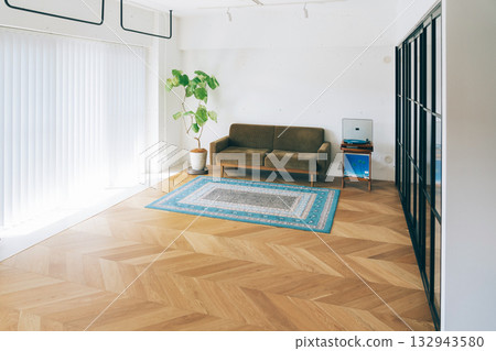French herringbone room 132943580