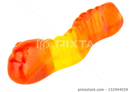 Pile of Colorful Gummy Worms Candies Isolated on White Background Pile of Colorful Gummy Worms Candies Isolated on White Background 132944039