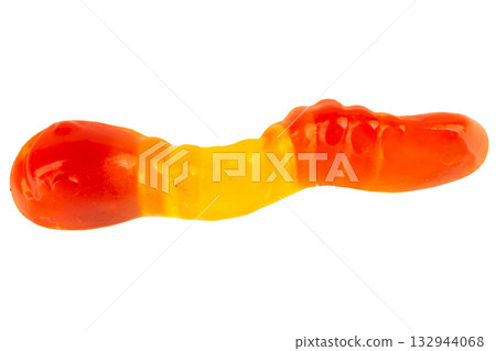 Pile of Colorful Gummy Worms Candies Isolated on White Background Pile of Colorful Gummy Worms Candies Isolated on White Background 132944068