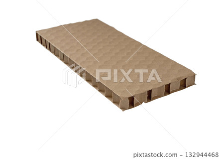 Honeycomb cardboard board for eco-friendly packaging isolated on white Honeycomb cardboard board for eco-friendly packaging isolated on white 132944468